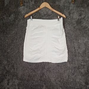 XCVI wearables The Trace Mini Skirt White Pull On Festival Womens Small
